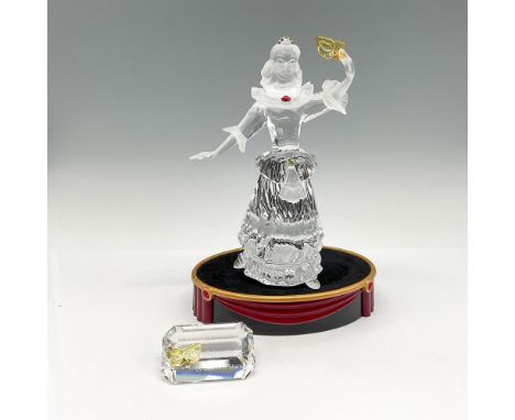 Clear crystal figural was the second piece of the Masquerade trilogy. Created from clear, frosted and colored crystal, holdin