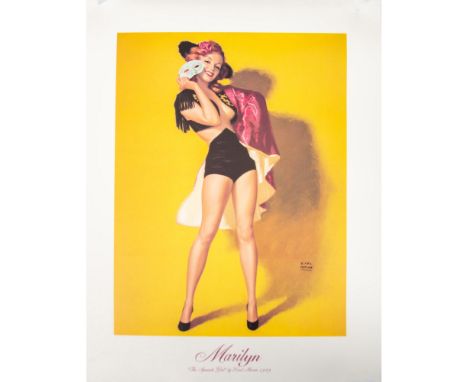 Vintage Pin Up Print from Marilyn series. Titled 'The Spanish Girl' originally created in 1949. Printed in 1994 by Illustrati