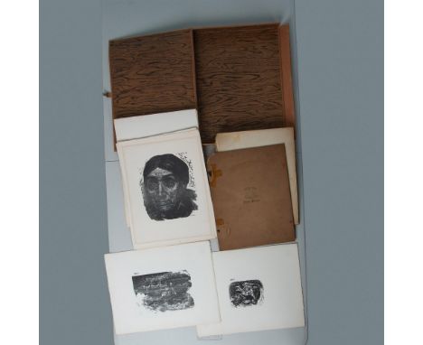 Collection of engraved prints after the works of Jewish wood-cut engraving artist Fiszel Zylberberg also known as F. Zber, wh