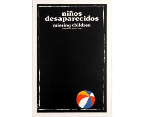 Original vintage movie poster for Cuban child kidnapping documentary Missing Children (Ninos Desaparecidos) directed by Estel