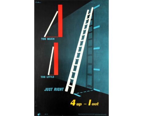 Original vintage public safety poster published by the Royal Society for the Prevention of Accidents ROSPA showing the correc