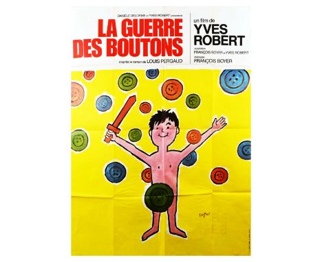 Original vintage film poster for La Guerre Bes Boutons - War of the Buttons, a 1962 French comedy film directed by Yves Rober