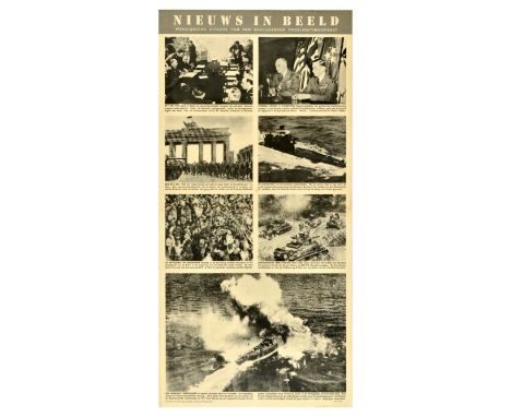 Original vintage World War Two poster - News in Pictures / Nieuws in Beeld - Weekly Edition of the Allied Information Service