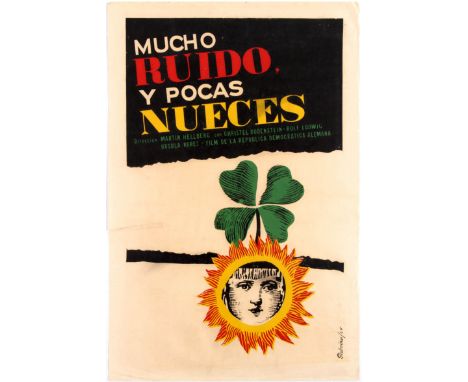Original vintage movie poster for Cuban release of German film Mucho Ruido Y Pocas Nueces directed by Martin Hellberg starrin