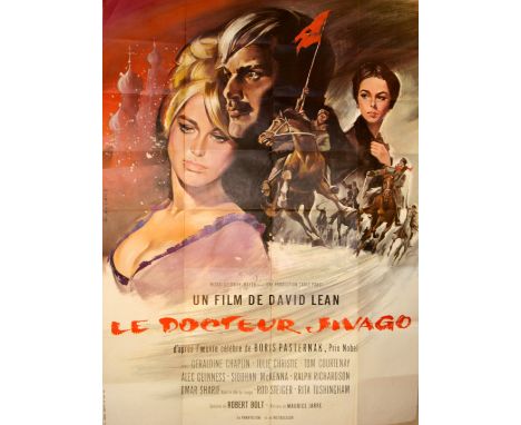 Original vintage classic movie poster for the French release of David Lean film starring Omar Sharif, Julie Christie, Geraldi