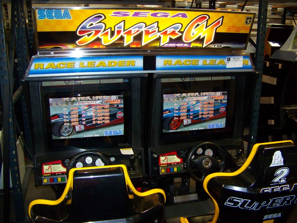 SEGA SUPER GT TWIN RACING ARCADE GAME Item is in used condition ...