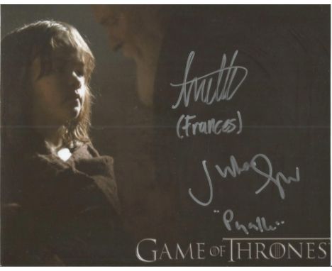Annette Hannah signed 10x8 colour image taken from Game of Thrones another signature included but not identified. Game of Thr