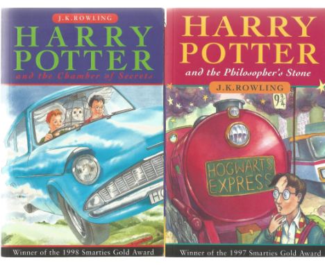 4 x Softback Books by J K Rowling Harry Potter and the Philosophers Stone, The Chamber of Secrets, The Prisoner of Azkaban, T