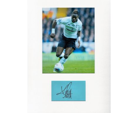 Football Louis Saha 16x12 overall Tottenham Hotspur mounted signature piece includes signed album page and a colour photo pic