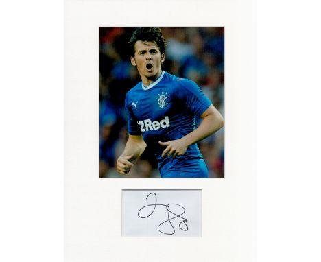 Football Joey Barton 16x12 overall Rangers mounted signature piece includes signed album page and a colour photo pictured in 
