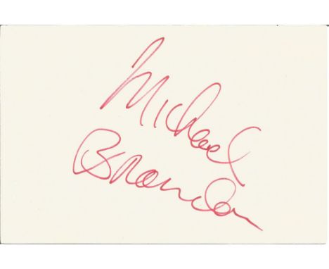 Michael Brandon signed 6x4 White Card. Michael Brandon is an American actor. He is known for his role as James Dempsey in the