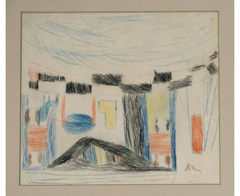 •DONALD BAIN (SCOTTISH 1904-1979) UNTITLED SKETCH crayon, signed, 25 x 29cm Condition Report: Available upon request