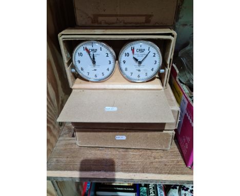 Eight chess clocks.All clocks appear to be working, one has crack in glass & one has loose hand, no other sign of damage or r