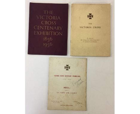 VICTORIA CROSS CENTENARY PROGRAMMES SIGNED - Lot to include 3 booklets/programmes relating to the 1956 centenary celebrations