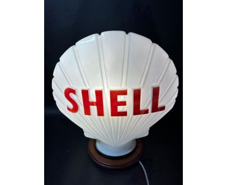 A Shell glass petrol pump globe, stamped S1245(?) to neck.