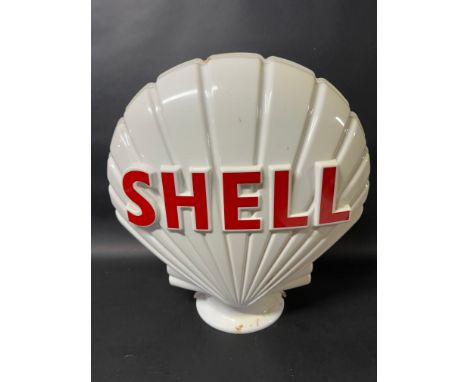 A Shell plastic petrol pump globe, some damage towards base, see images. 