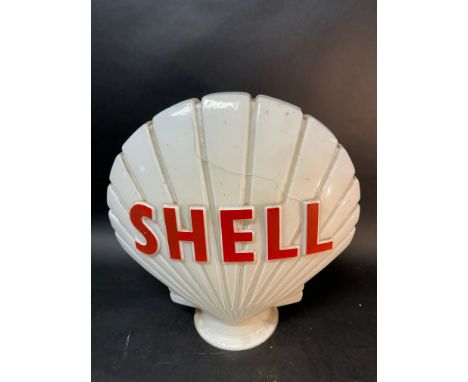 A Shell glass petrol pump globe by Hailware, significant damage, see pics. 