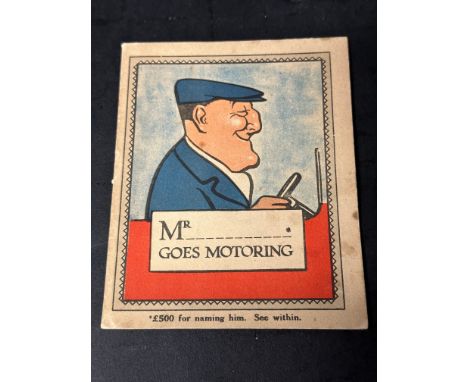 A rare Shell-Mex Ltd. 1924 book illustrated by Bateman 'Mr _ _ _ _ _ _ _  Goes Motoring', produced by J. Weiner Ltd. 