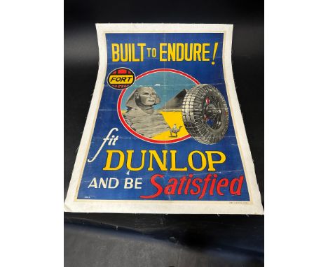 A Dunlop Fort poster displayed on linen, 21 1/2 x 30" (poster). 
