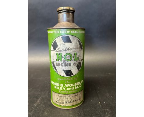 A Duckham's N.O.L. Engine Oil quart can. 