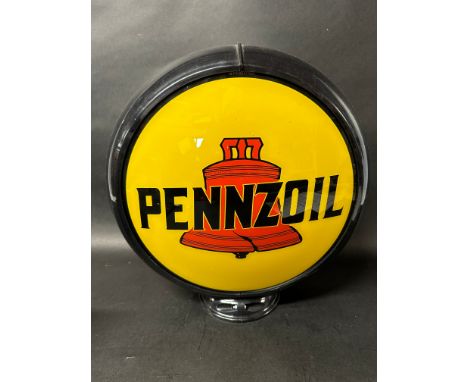 A Pennzoil reproduction plastic petrol pump globe by Gas Pump Heaven. 