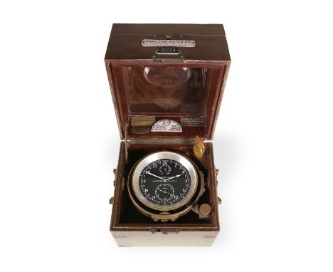 Bedeutendes Marinechronometer der U.S. Army Air Force mit 24h Anzeige, ca. 1944, 1 von 42 Exemplaren: Hamilton Watch. Co No. 