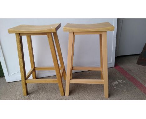 Cotswold Collection 2 light wood stools 