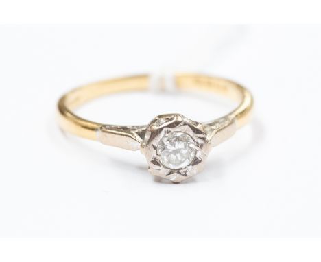 A 9ct ring with diamond solitaire ring, white gold settings, size M½, gross weight approx 2.6gms