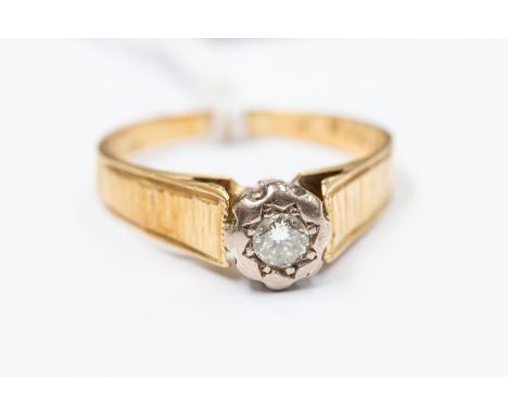 An 18ct and diamond solitaire ring, set in white gold, size L½, gross weight approx 3.3gms