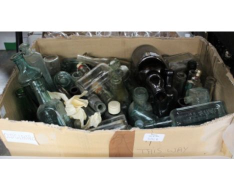 Collection of vintage glass bottles