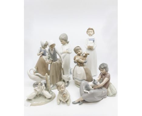 Collection of Nao figures with one Lladro (Q)