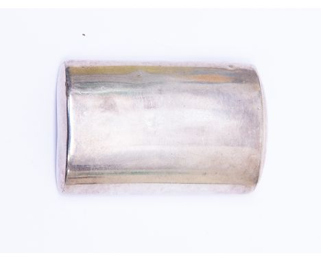 A George III silver snuff box, plain concave oblong, gilt interior, Wardell and Kempson, Birmingham 1808 (1) 