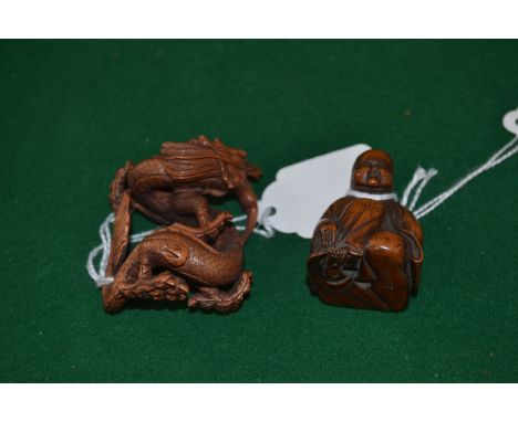 Two wooden Japanese Netsuke, early 20th Century