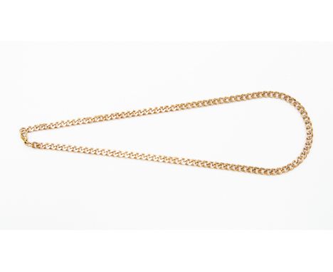 A 9ct gold curb link chain, length approx. 20", weight approx. 32.5gms.