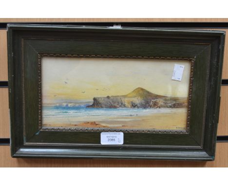 An oil on canvas E. Smith 1918, of yachts and a watercolour K. Douglas, 19th Century