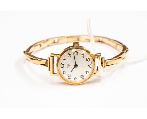A 9ct gold bracelet Rotary ladies wristwatch, on 9ct gold expander bracelet strap, total gross weight approx 17gms