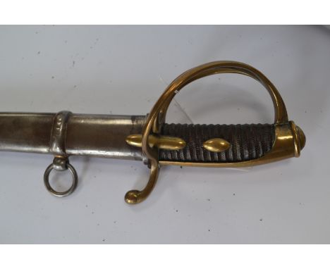 Replica French Light Cavalry Sabre. 85cm fullered single edged blade. Blade spine with Klingenthal makers markings Octobre 18