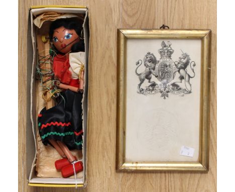 Pelham std puppet, The Gypsy along with a Royal to Henry Nugent