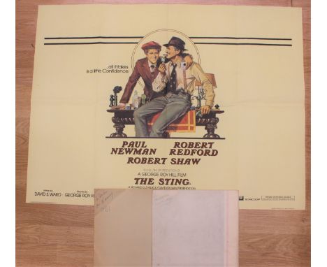 Collection of three vintage movie posters: The Sting, 1973, starring Paul Newman and Robert Redford, 101cm by 75.5cm; La Chev