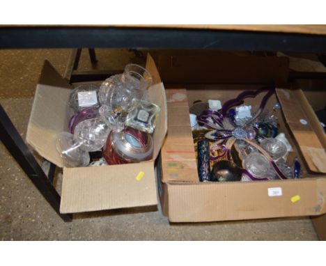 Two boxes of various glass and ceramic items 