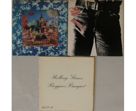 ROLLING STONES - ORIGINAL UK LPs. Wicked trio of 3 x original UK pressing LPs. Titles are Beggars Banquet (unboxed stereo ffs