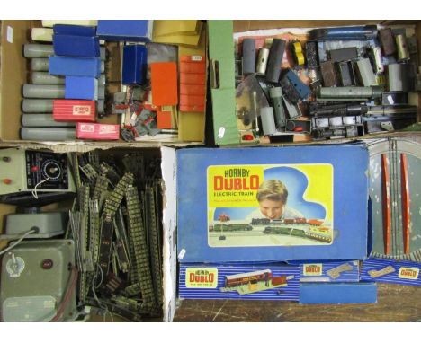 Large collection of OO gauge model rail items including boxed Hornby Dublo Mail Van Set, Hornby Dublo Electric Train Set with