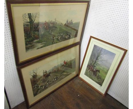 A pair of 19th century coloured engravings - Fores's Hunting Incidents - A Brest High Sent and Hold Hard! Gentlemen, both aft