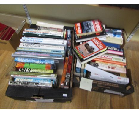 Two boxes of military books, the lion's share of which relate to the Second World War (2) 