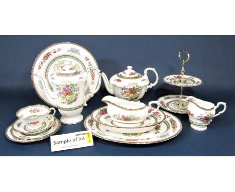 A quantity of Paragon Tree of Kashmir pattern wares including tureen and cover, oval serving plate, oval serving bowl, sauce 