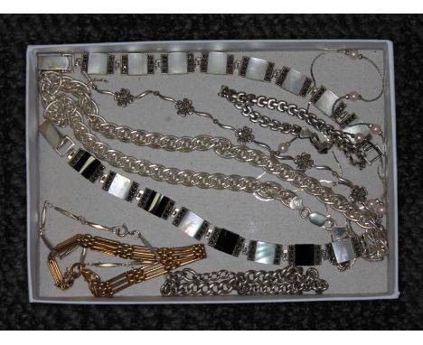 A tray of assorted jewellery, mainly bracelets marked '925' etc.Condition:- General wear, no sign of any damage or repair to 