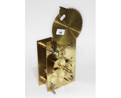 A brass clock movement.  