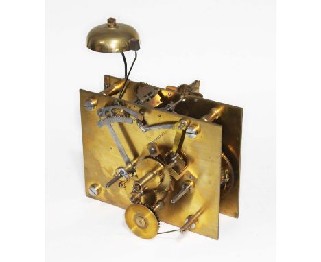 A brass clock movement.  