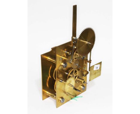 A brass clock movement.  