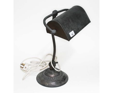 A vintage angle desk lamp with weight base, height approx. 40cm.  